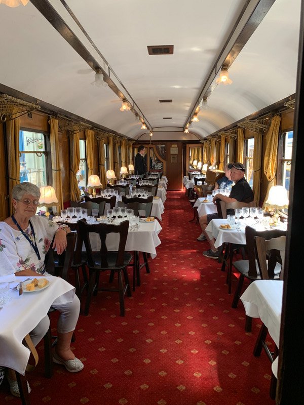 Lunchtime on the old train. 