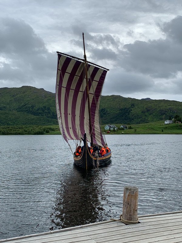 One third scale replica Viking Long Boat. 