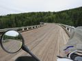Curved wooden bridge 