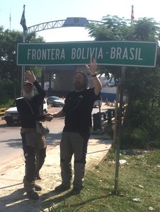 Rosco and Gerardo leaving Bolivia