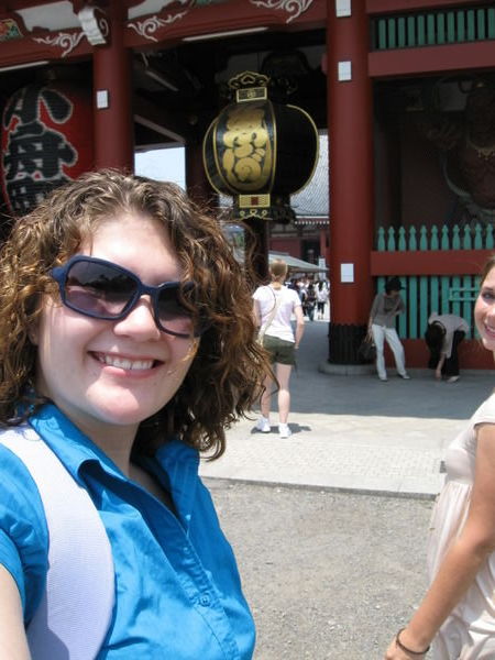 In front of a shrine