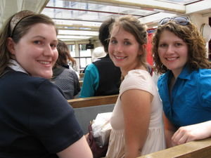 Cassie, Haley and I on Boat Bus
