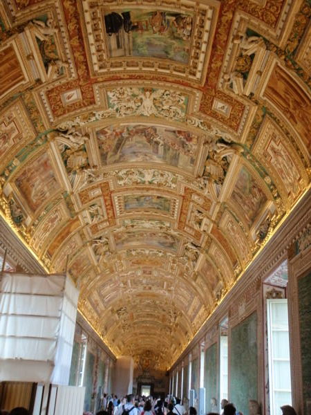Ceiling in the map room in The Vatican