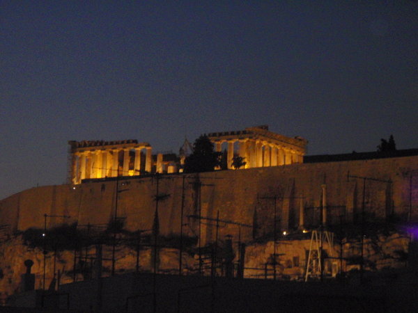 View from our hostel in Athens