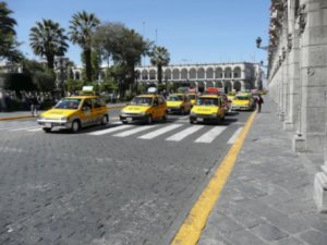 Taxi´s everywhere in Arequipa