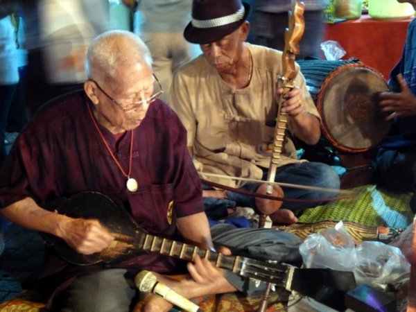 Traditional musicians at the Night Market