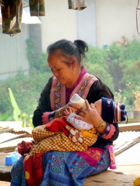 Hmong hilltribe woman in Meo village
