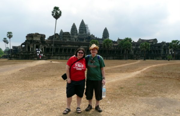 Dee and Lorna at Angkor Wat
