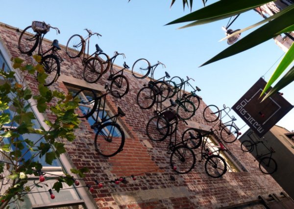 Bikes on the wall!