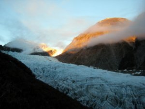 Sunset on Fox Glacier