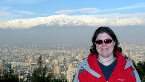 Dee at the top of Cerro San Cristobal