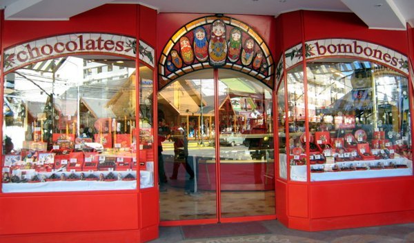 Typical chocolate shop in Bariloche