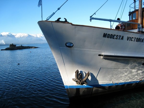 Our boat, the Modesta Victoria, on Lake Nahuel Huapi