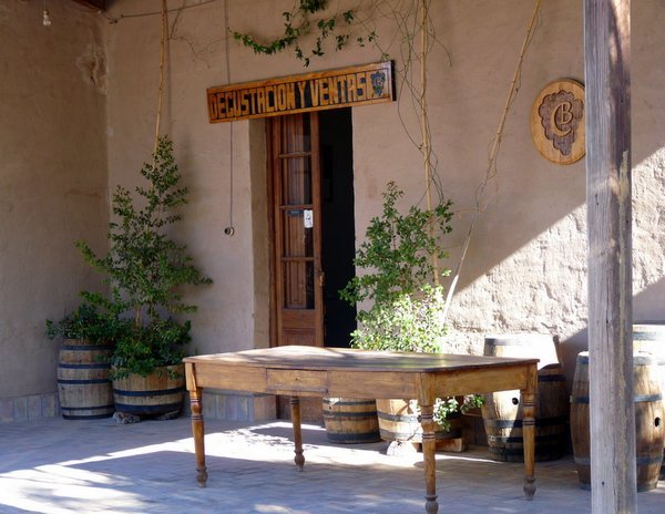 Tasting room at Familia Cecchin organic winery