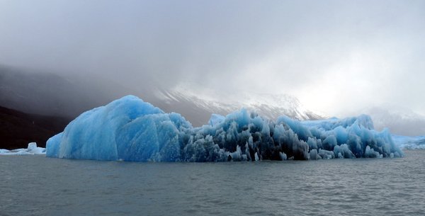 Blue iceberg on Lake Argentino