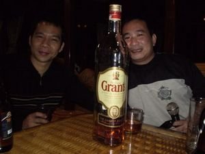 Vietnamese enjoying the Kareoke...and whisky