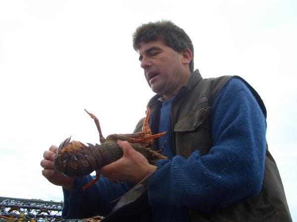 Garry Brittenden with Crayfish