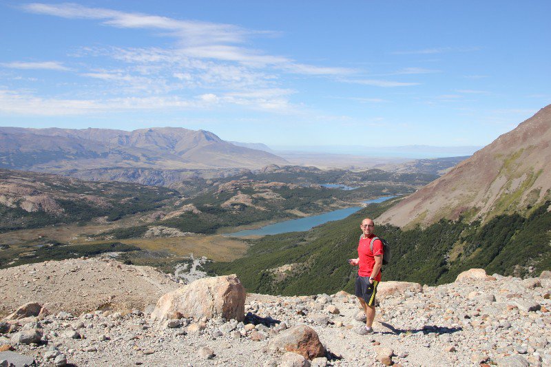 Looking out from the top of the Lago de los Tres hike