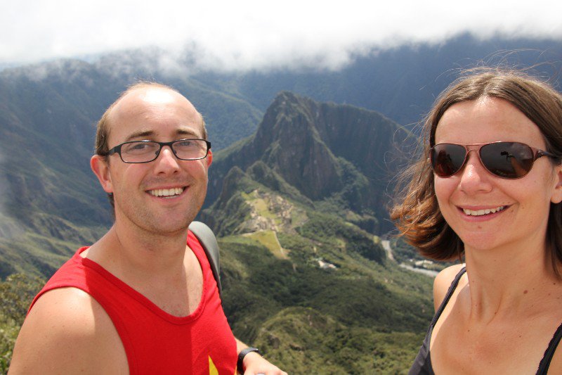 Looking down on Machu Picchu
