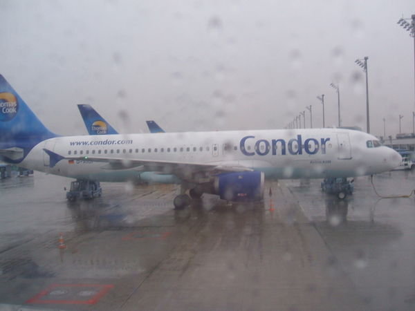 rainy take off from Frankfurt