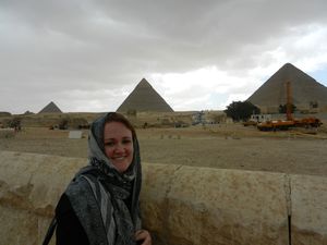 Pyramids with head scarf