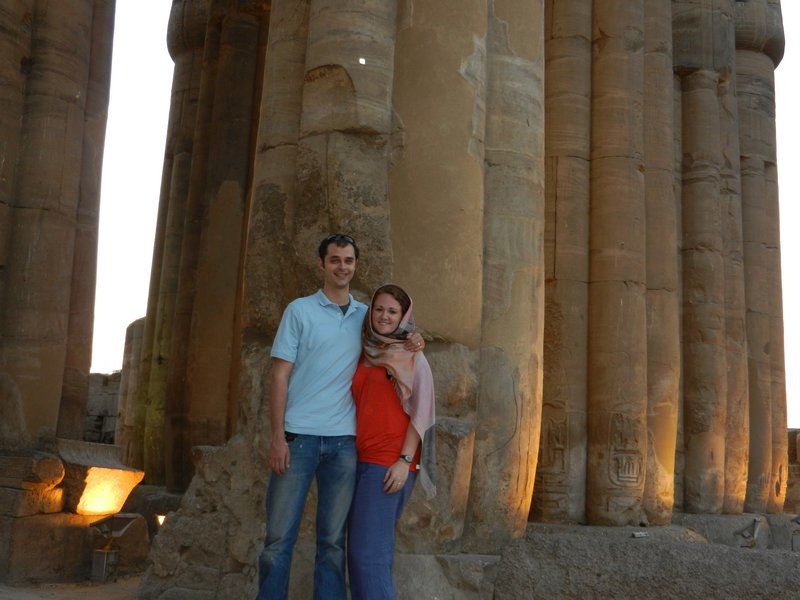 Michael and Maeve - Luxor Temple at Dusk