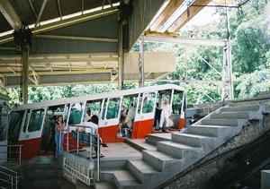 Funicular railroad car