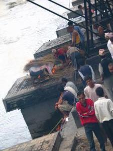 Cremation on Bagmati River