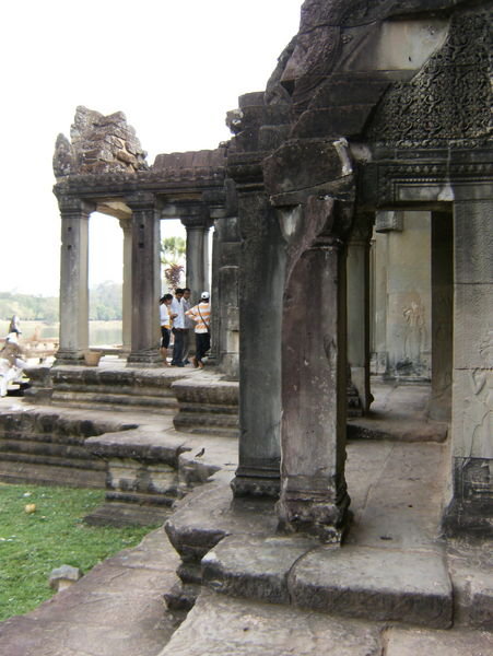 Outside temples