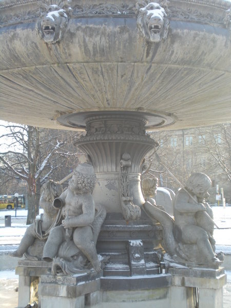 closeup of fountain