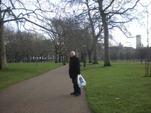 walking thru the park