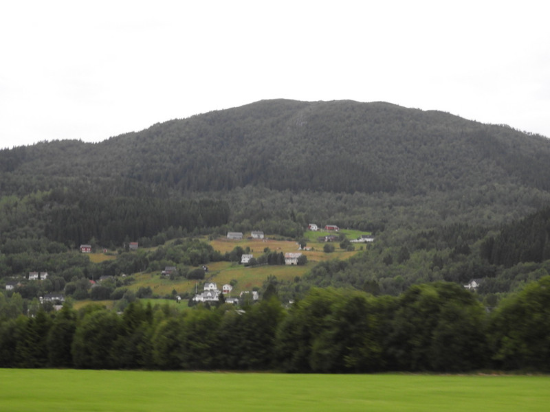 View from bus along fjord