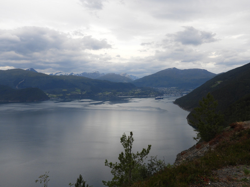 View from bus along fjord