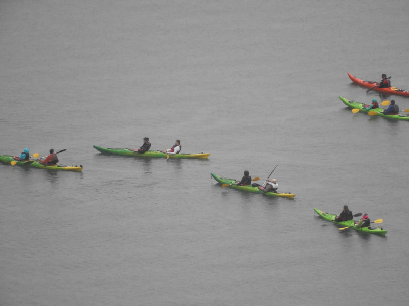 View of Kayakers on their tour