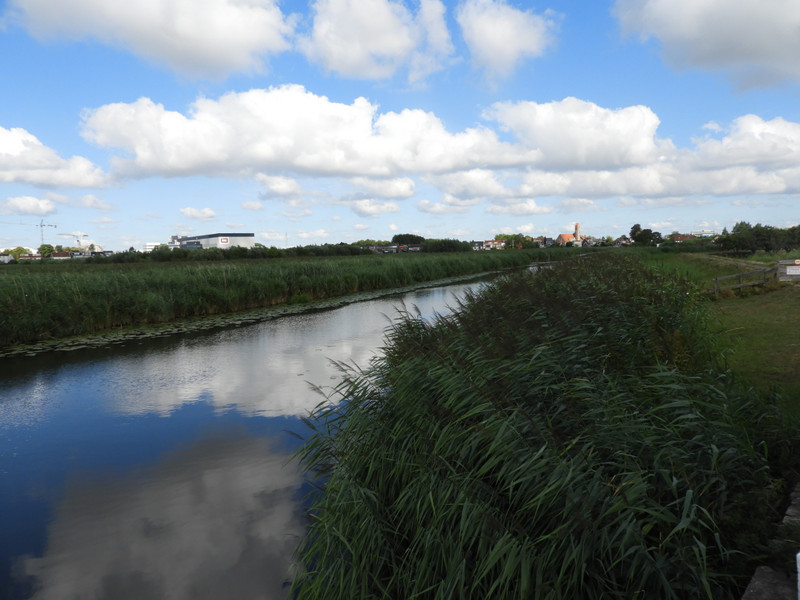 View of Canal near Windmills