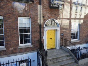 Different Colored Doors so Husbands can find their home in Dublin