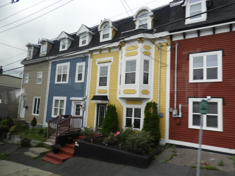 Some of the colorful housing in St. Johns