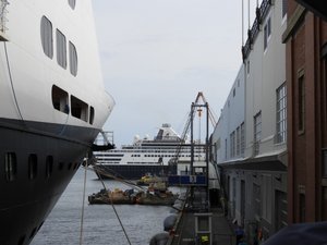 Maasdam Leaviing Halifax as we Boarded the Rotterdam