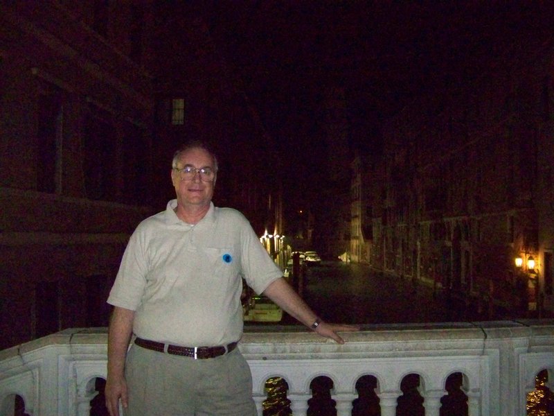 John on Bridge in Venice after Gondola Ride