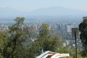 view of Santiago from Nest of Condors