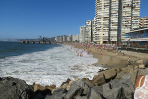 Beach across from hotel in Vina del Ma