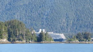 Oosterdam anchored off Sitka
