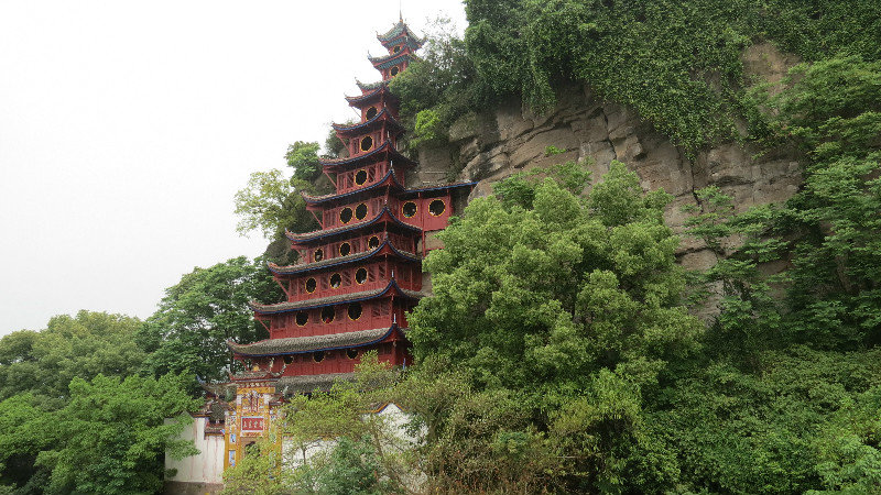 Pagoda built into the hill