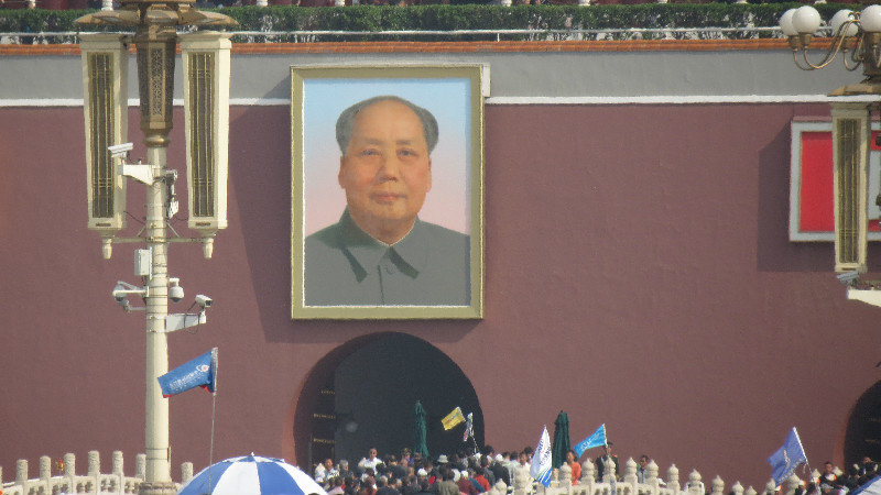 Mao's painting in Tienanmen Square