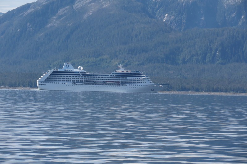 Another ship coming into Ketchikan as we left on our tour