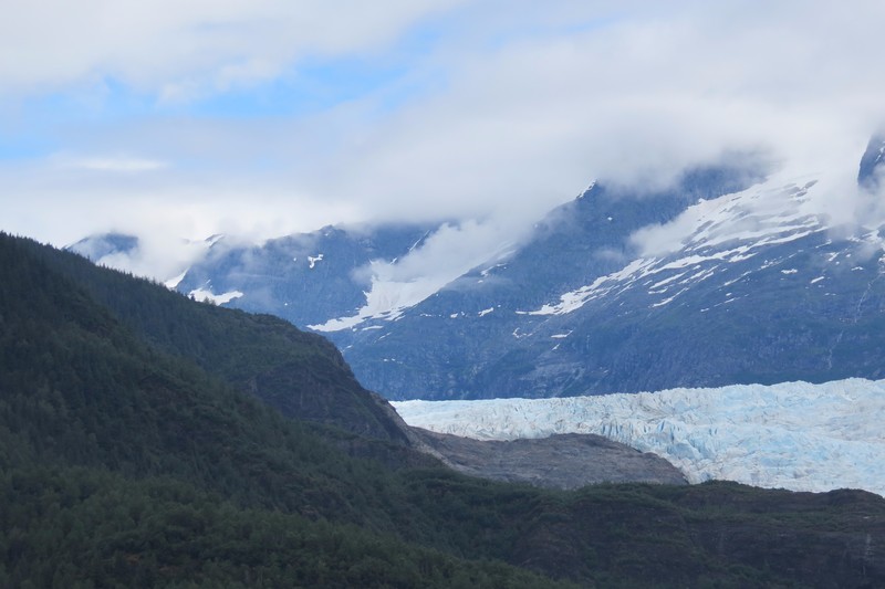 View of glacier from raft