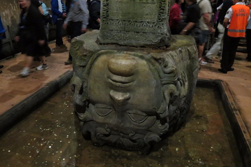 Medussa's Head on Columns in Cistern