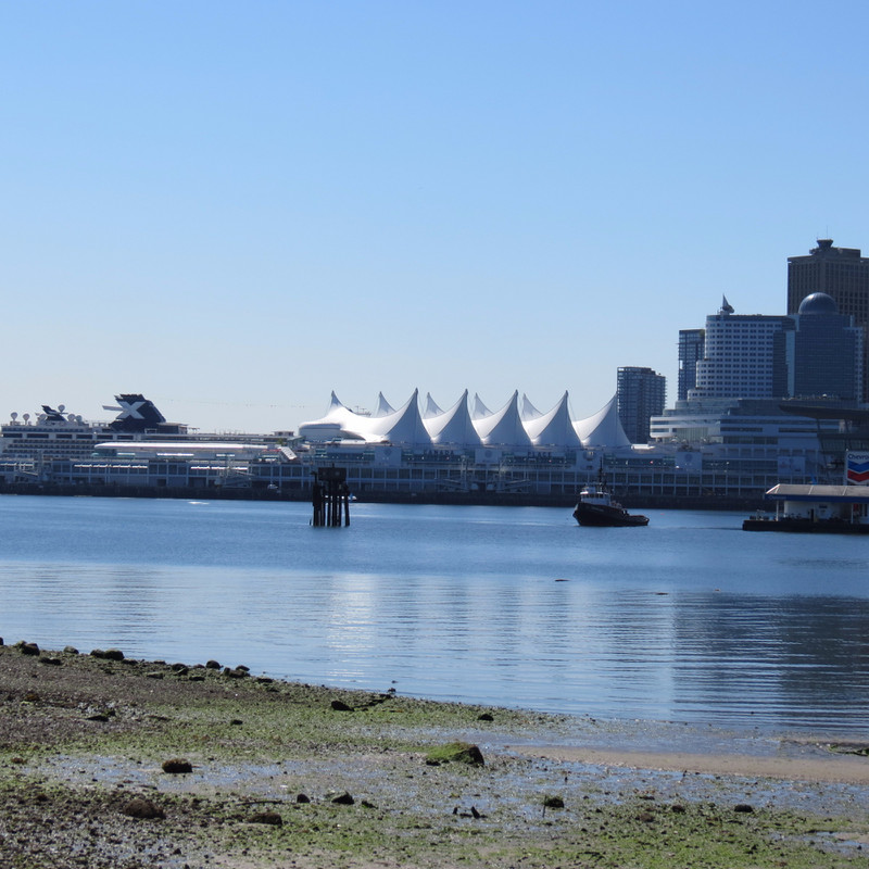 View of Canada Place (The cruise terminal) from Stanley Park