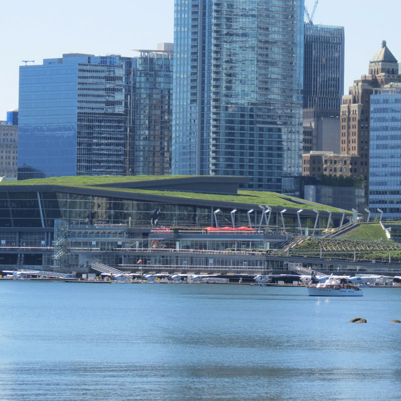 View of Convention Center with Clover Roof from Stanley Park