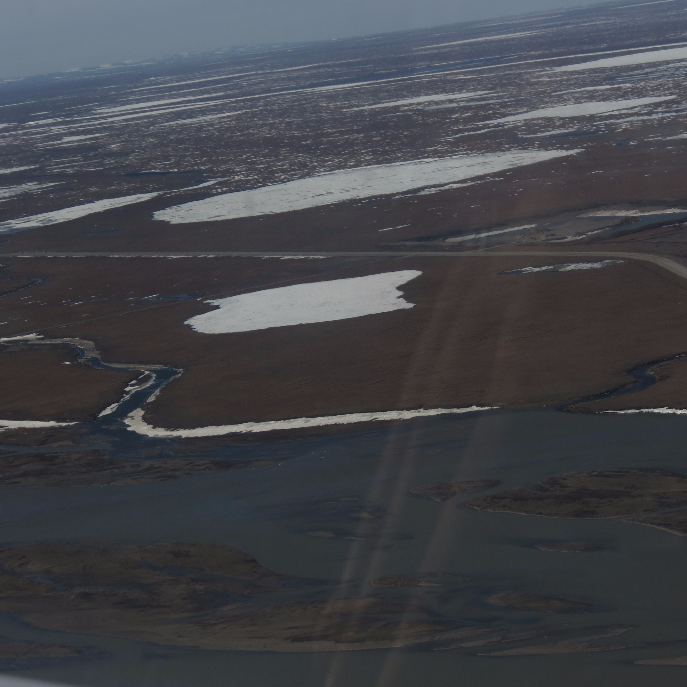 View of Prudhoe Bay from the Plane Photo